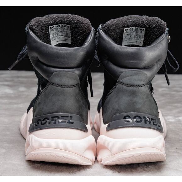 Sorel Kinetic RNEGD Conquest Black Pink Sneaker Waterproof Boots Womens Size 10 - Picture 5 of 16